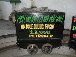 poslední vůz uhlí z dolu julius Fučík v Petřvaldu