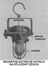 magnetoelektrick svtidlo na tlakov vzduch